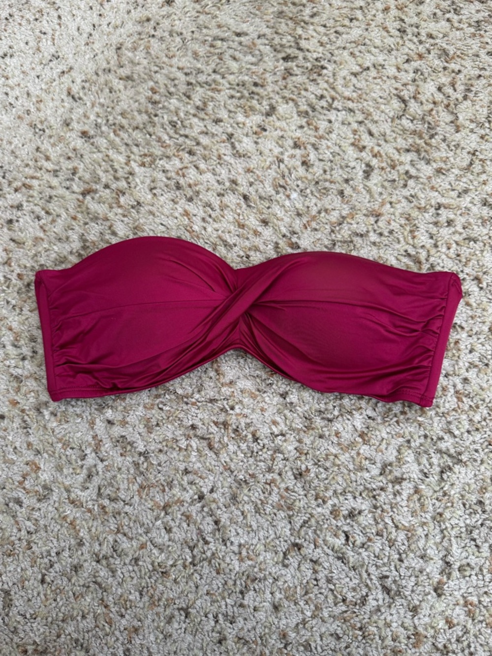 Mossimo Supply Co. Twist Bandeau Bikini Top in Deep Berry